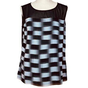 CATO Pleated Sheer Top - Size Medium